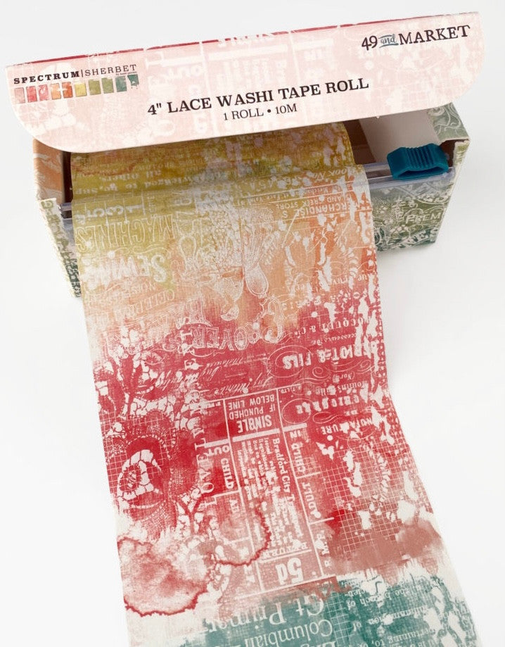 49 & Market Spectrum Sherbet - 4” Lace Washi Tape Roll